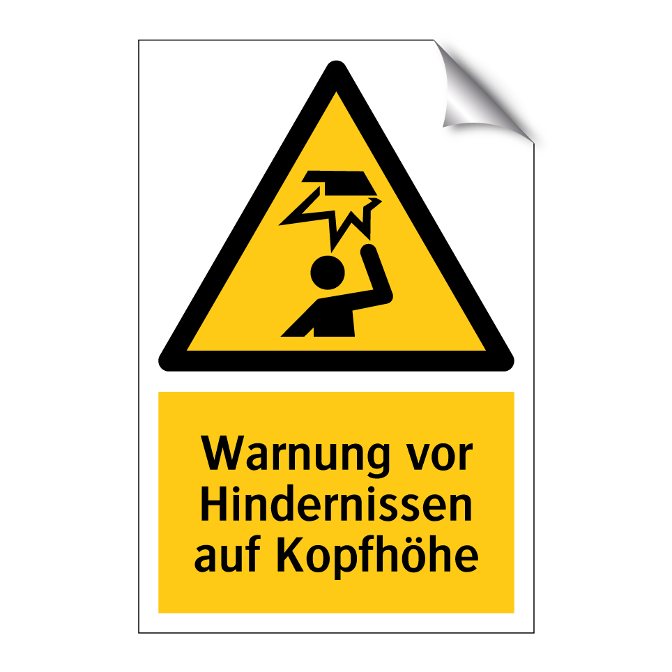Warnung vor Hindernissen auf Kopfhöhe