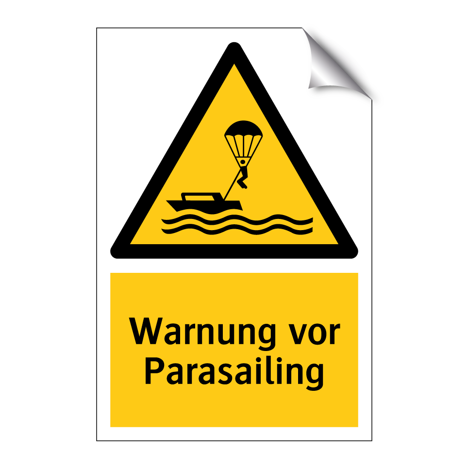 Warnung vor Parasailing