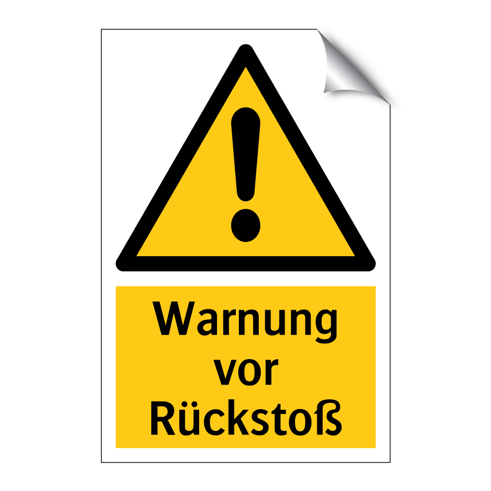 Warnung vor Rückstoß