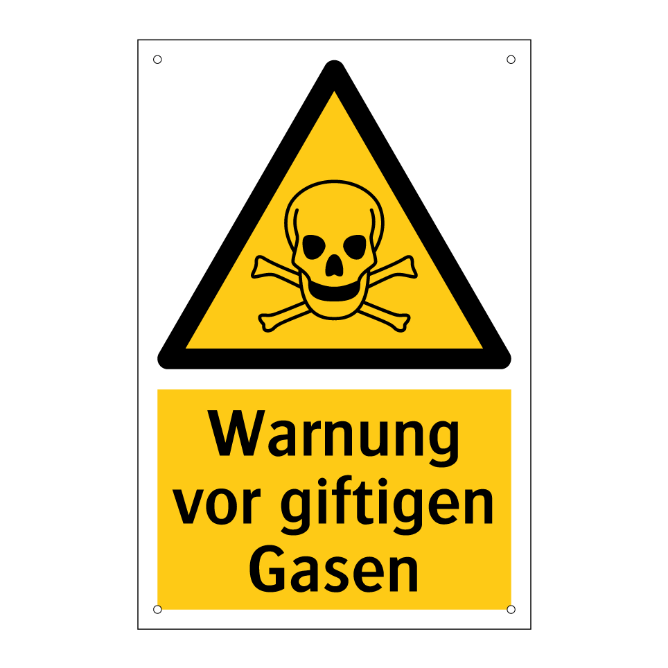 Warnung vor giftigen Gasen