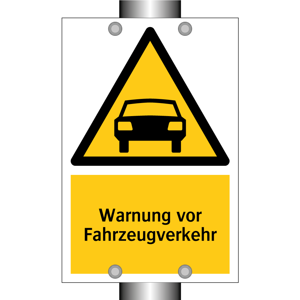 Warnung vor Fahrzeugverkehr