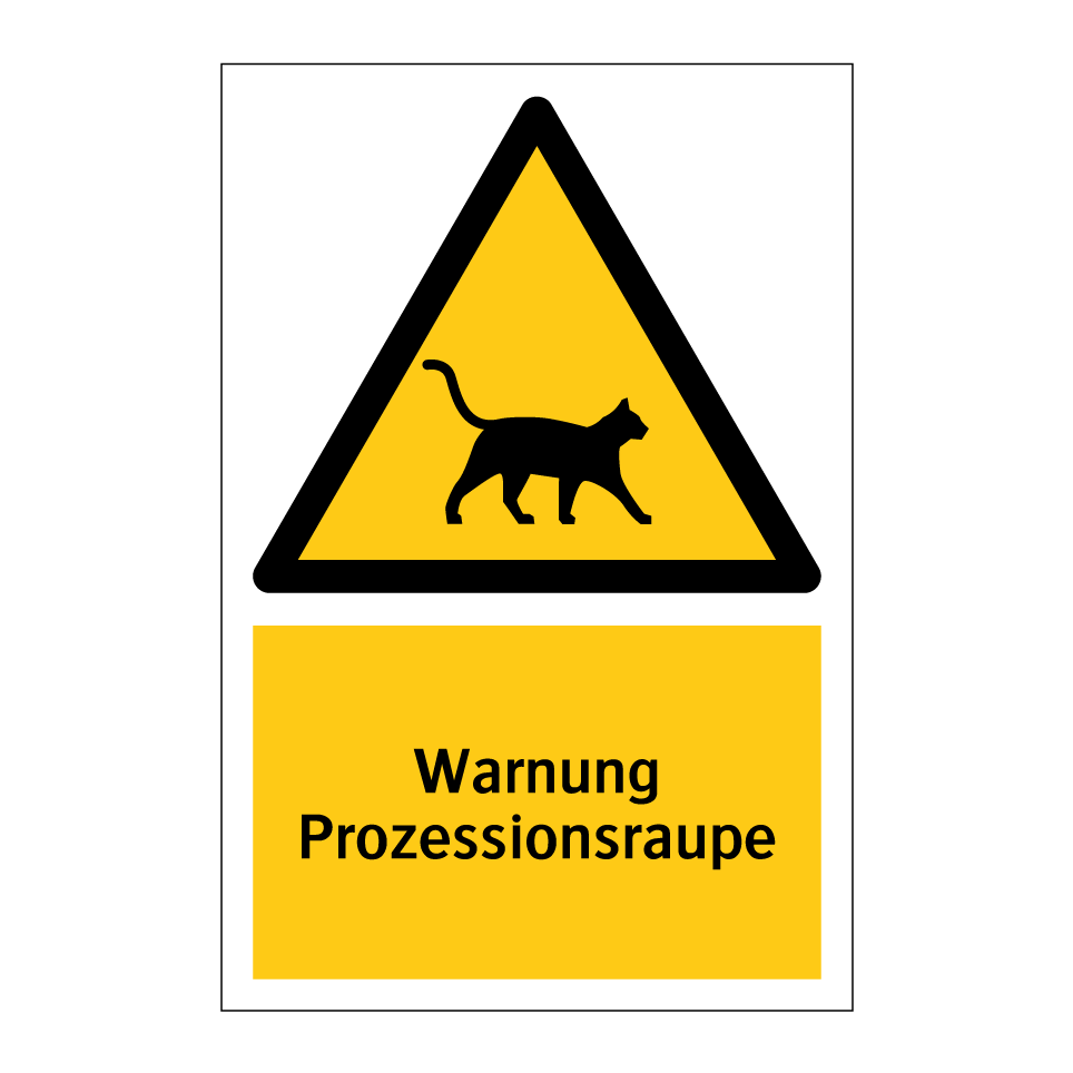 Warnung Prozessionsraupe