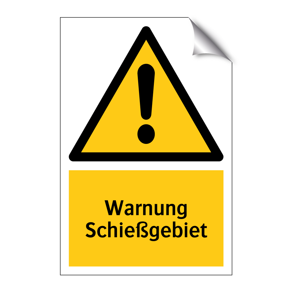 Warnung Schießgebiet