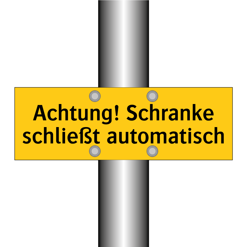Achtung! Schranke schließt automatisch