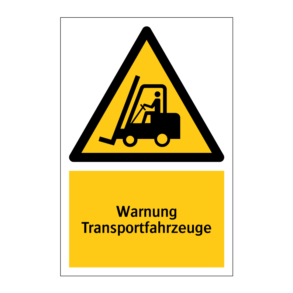 Warnung Transportfahrzeuge