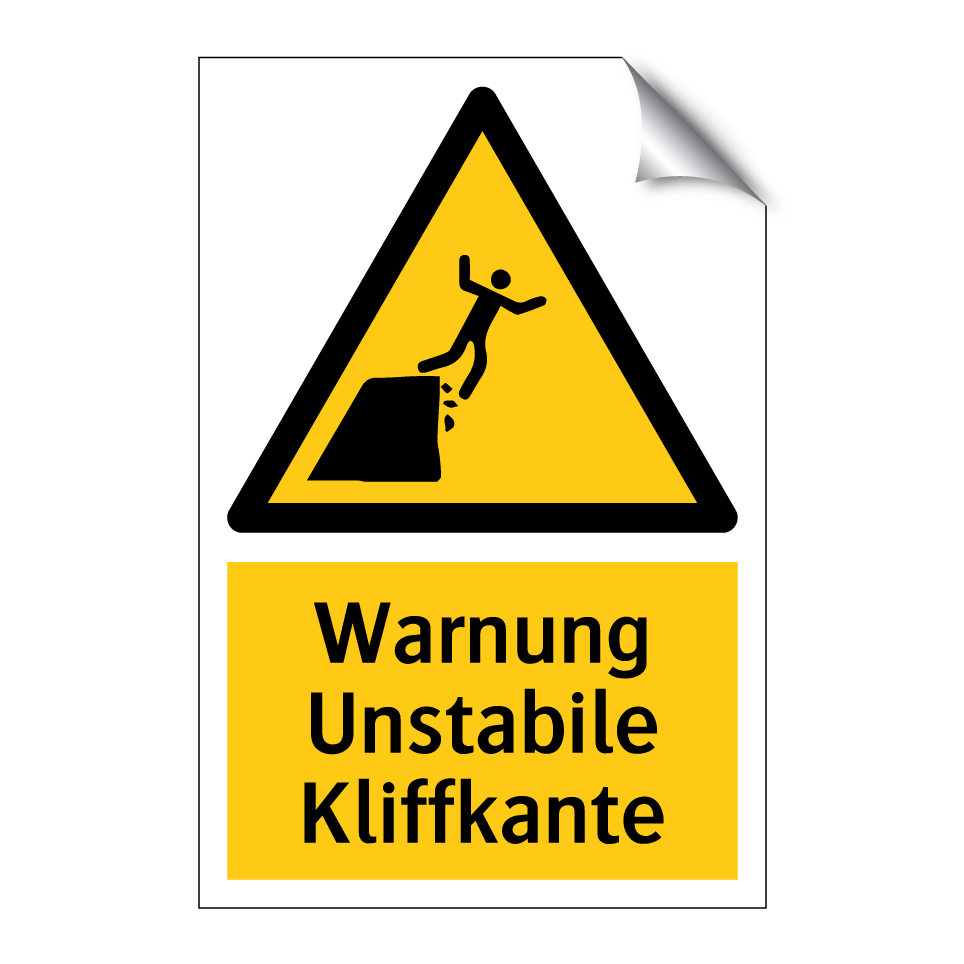 Warnung Unstabile Kliffkante