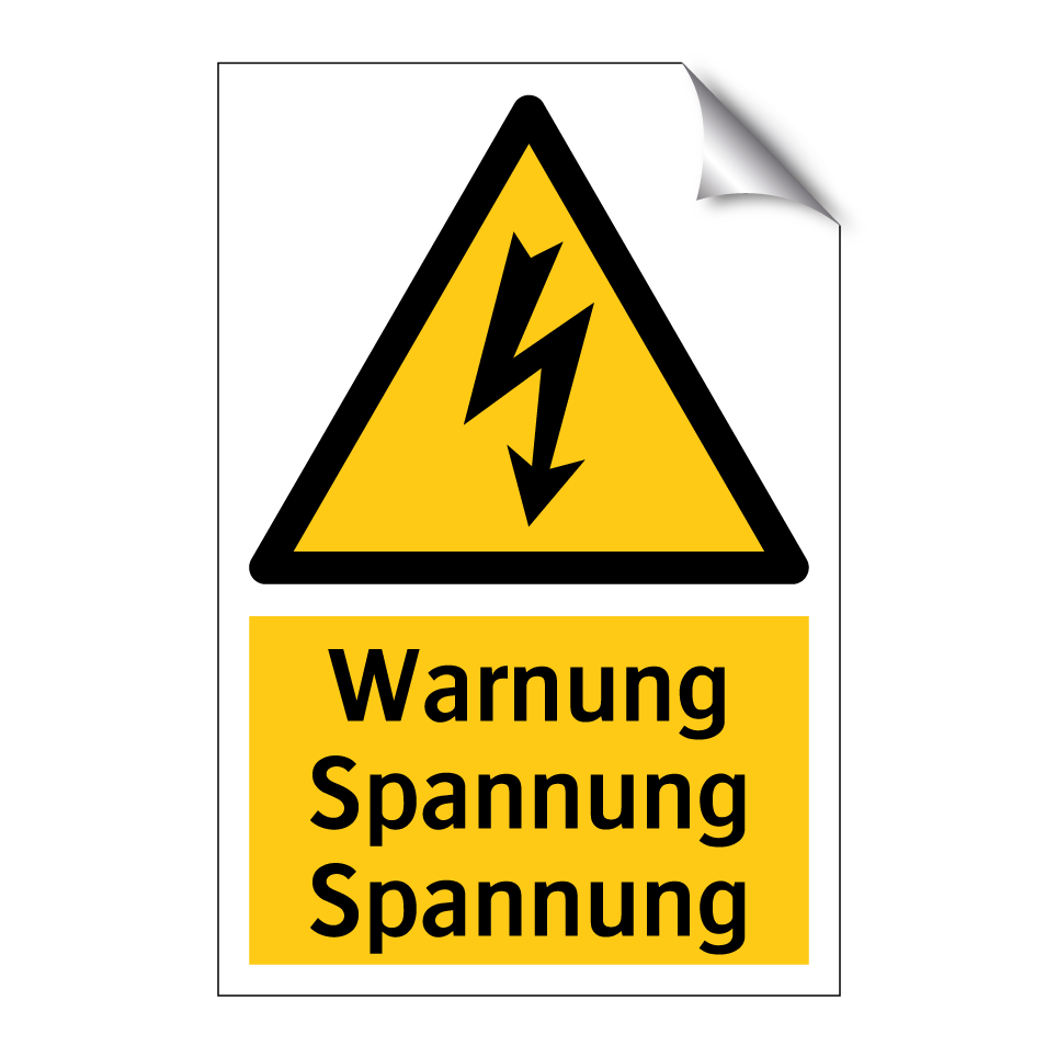 Warnung Spannung Spannung