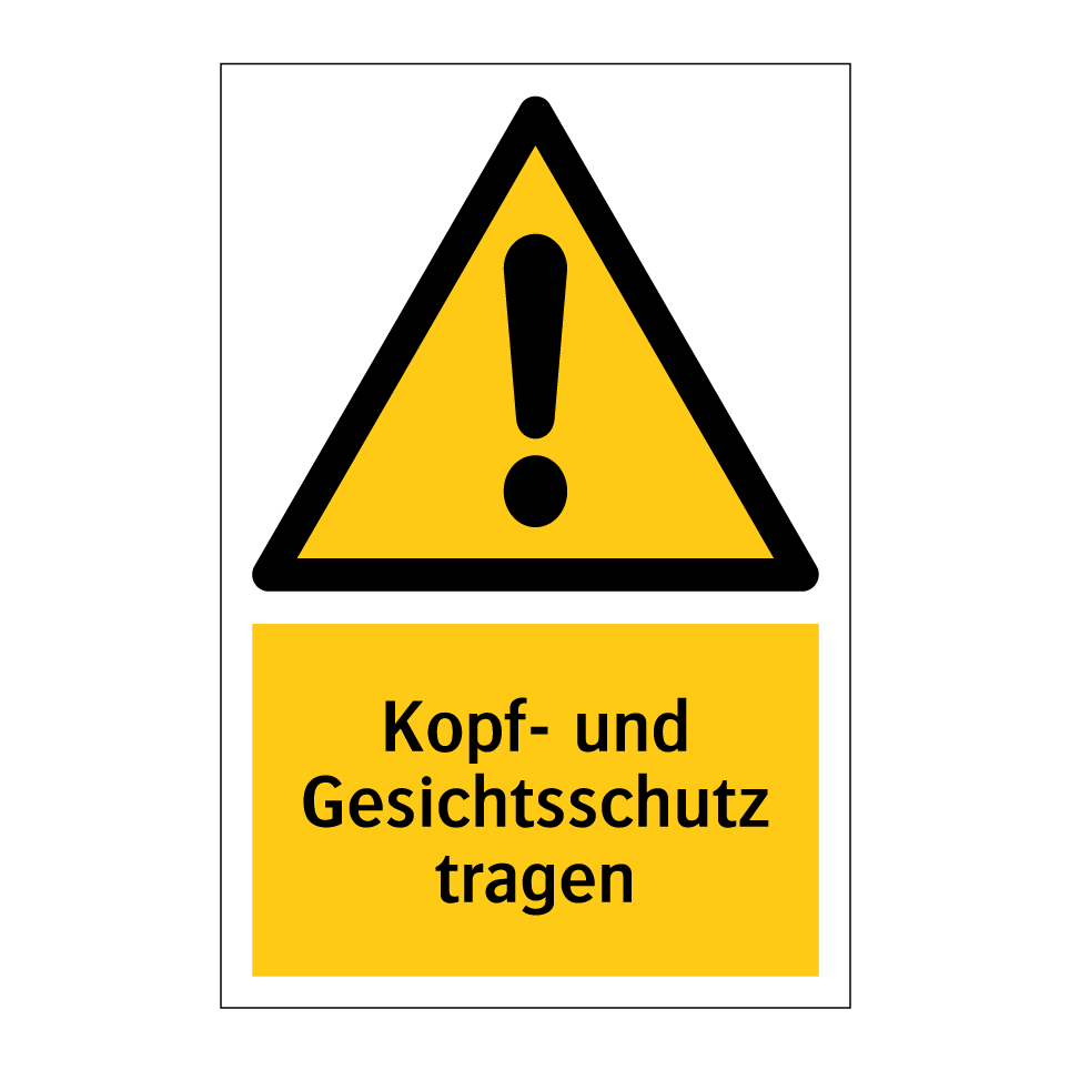 Kopf- und Gesichtsschutz tragen
