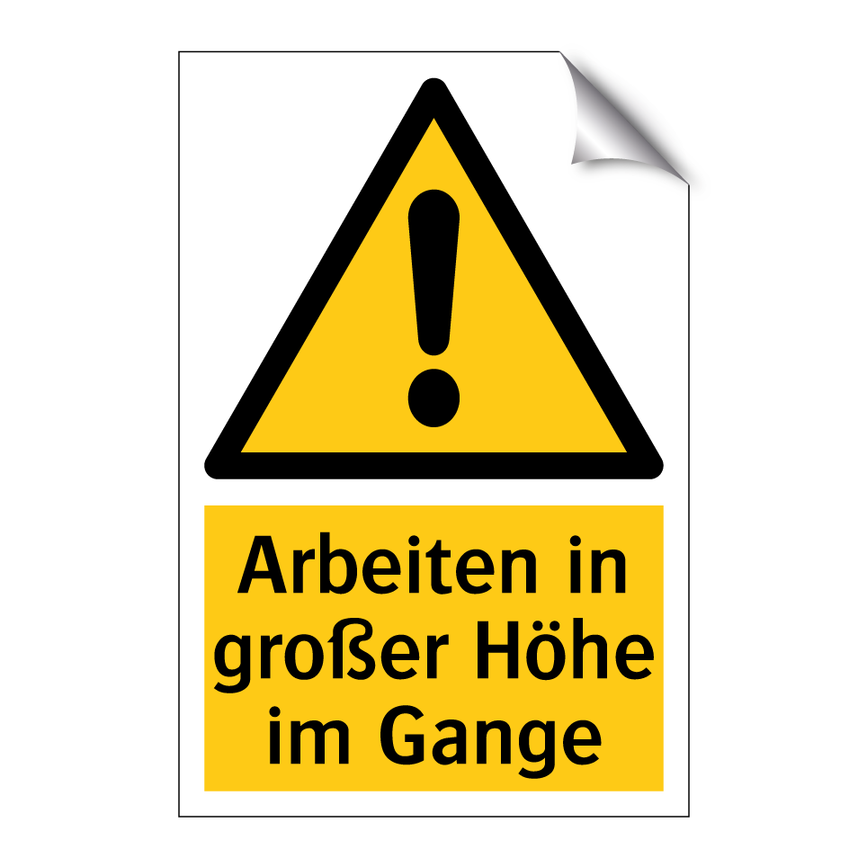 Arbeiten in großer Höhe im Gange
