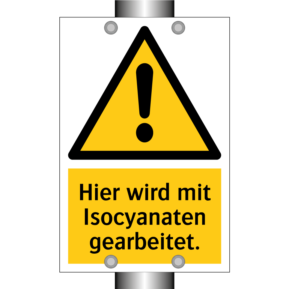 Hier wird mit Isocyanaten gearbeitet.