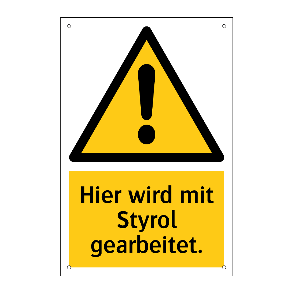 Hier wird mit Styrol gearbeitet.