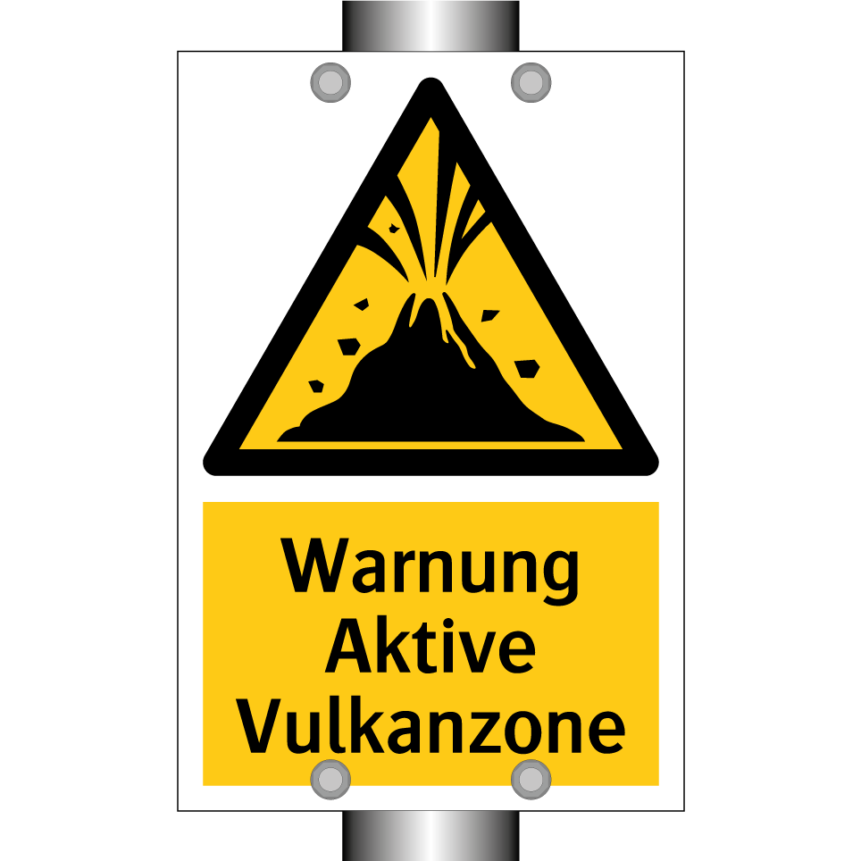 Warnung Aktive Vulkanzone