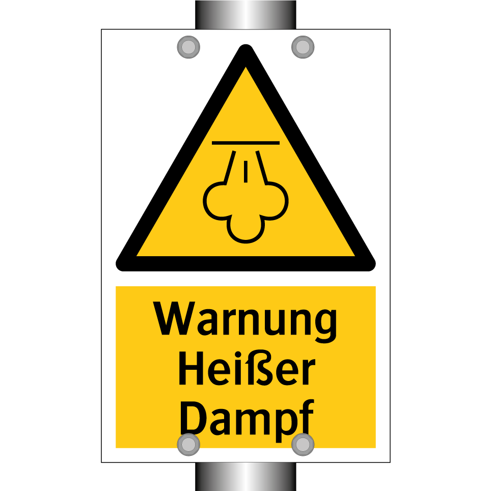 Warnung Heißer Dampf