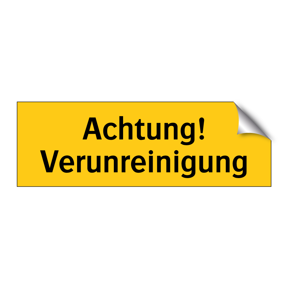 Achtung! Verunreinigung