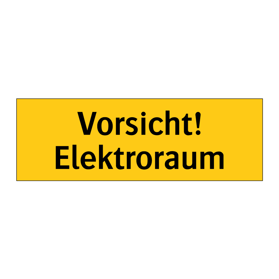 Vorsicht! Elektroraum