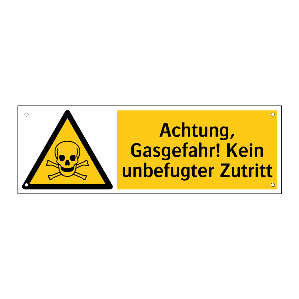 Achtung, Gasgefahr! Kein unbefugter Zutritt