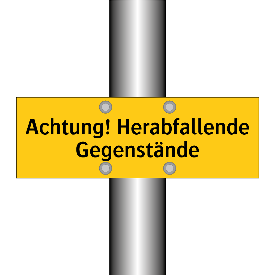 Achtung! Herabfallende Gegenstände