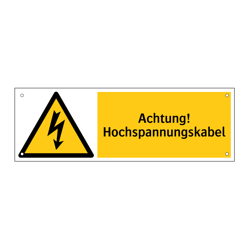 Achtung! Hochspannungskabel