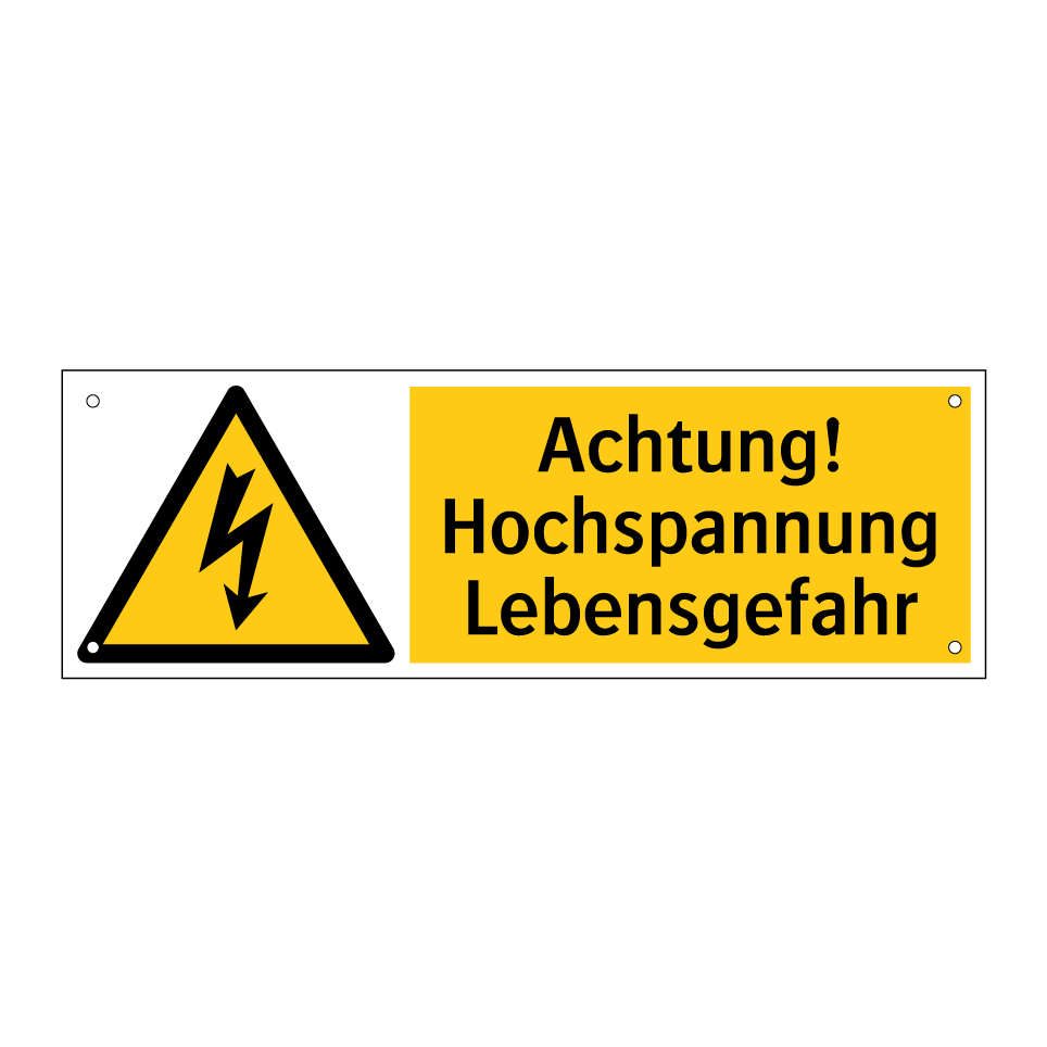 Achtung! Hochspannung Lebensgefahr