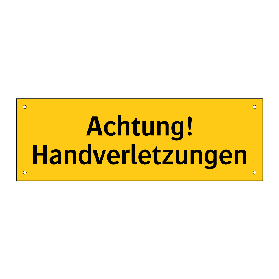 Achtung! Handverletzungen