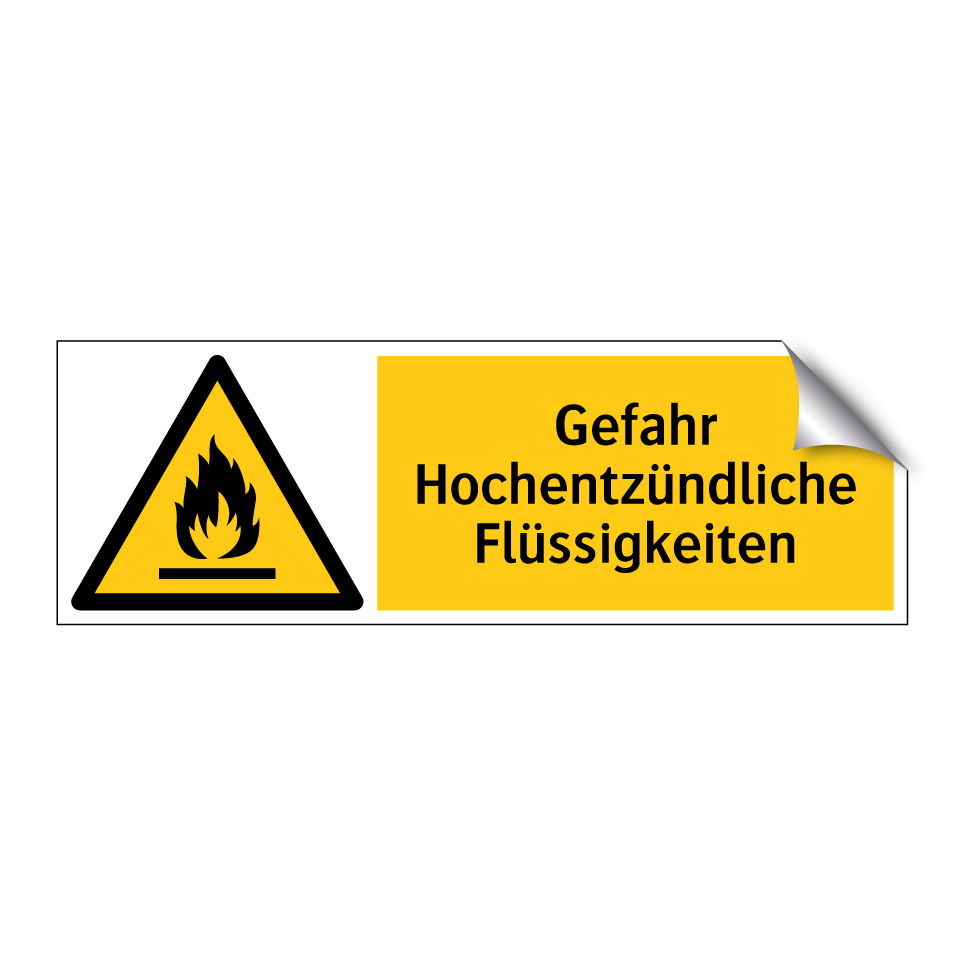 Gefahr Hochentzündliche Flüssigkeiten