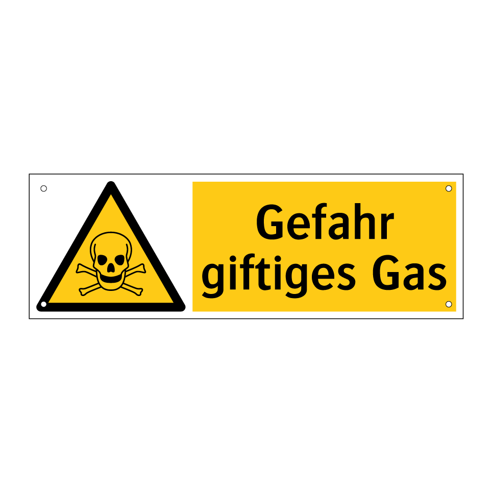 Gefahr giftiges Gas