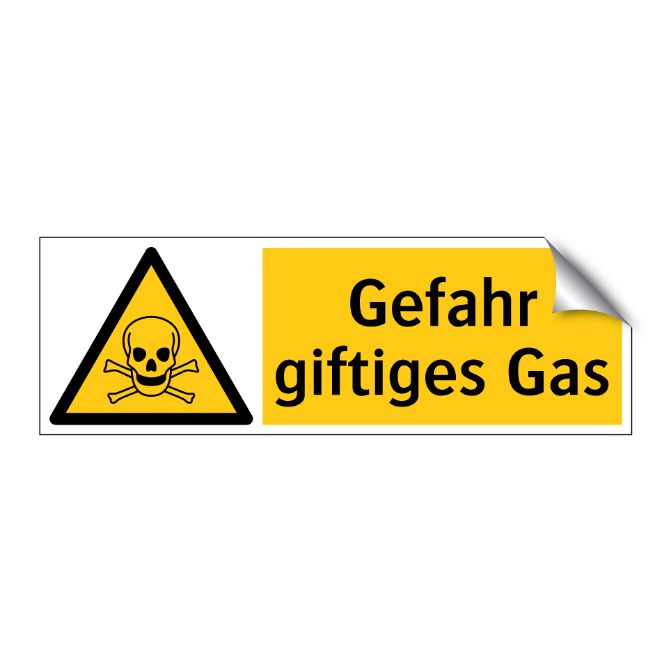 Gefahr giftiges Gas