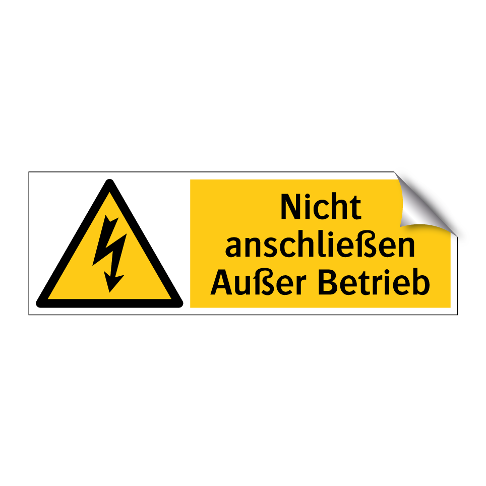 Nicht anschließen Außer Betrieb
