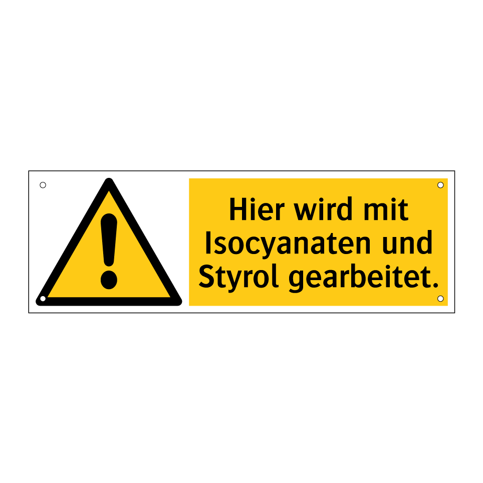 Hier wird mit Isocyanaten und Styrol gearbeitet.