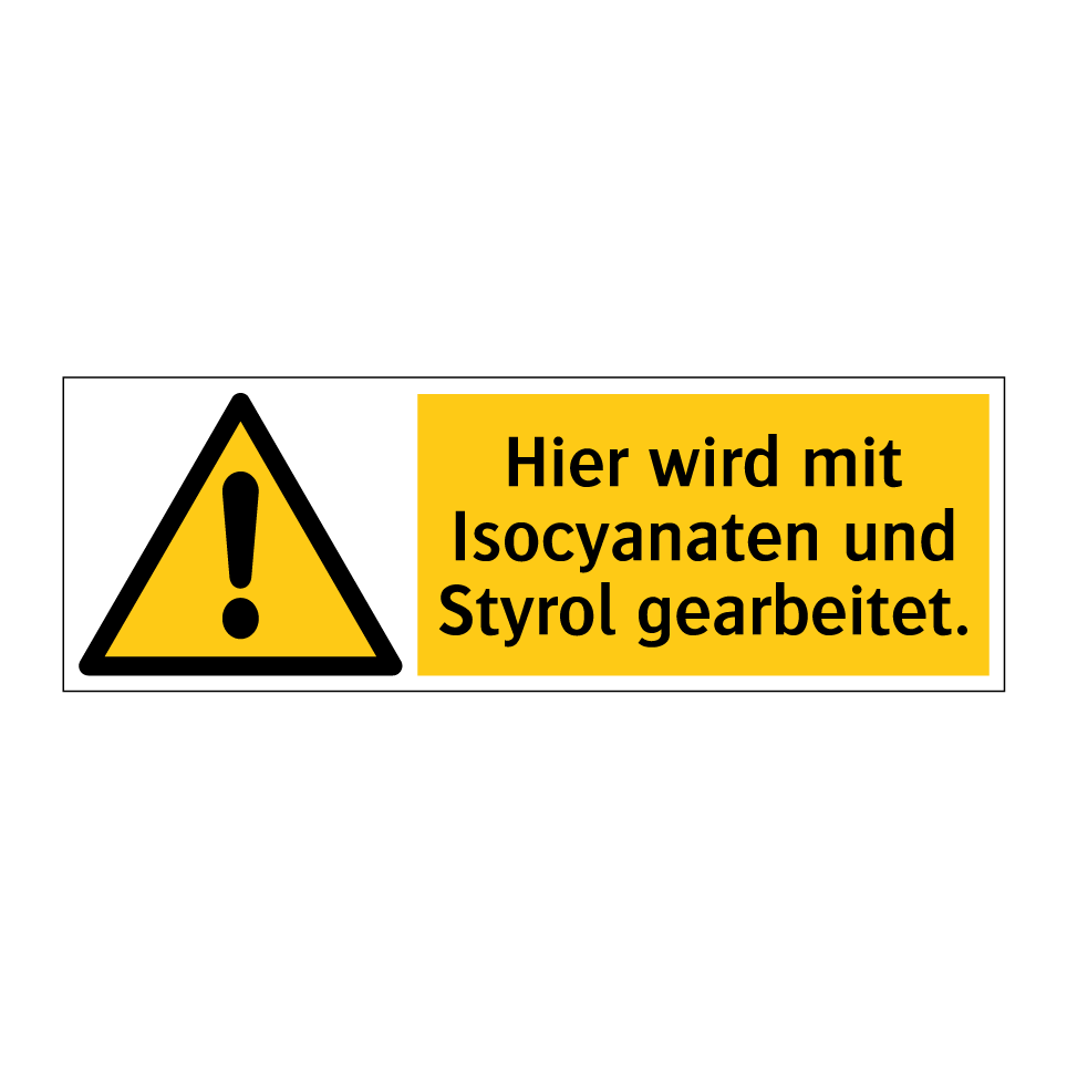 Hier wird mit Isocyanaten und Styrol gearbeitet.