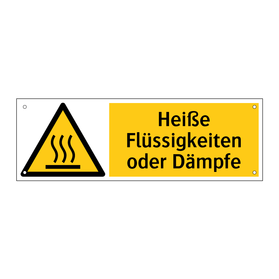 Heiße Flüssigkeiten oder Dämpfe