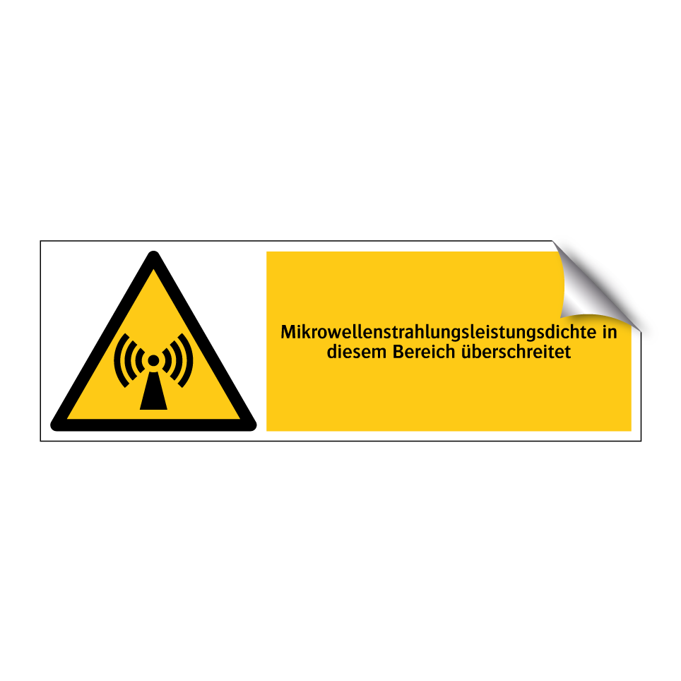 Mikrowellenstrahlungsleistungsdichte in diesem Bereich überschreitet
