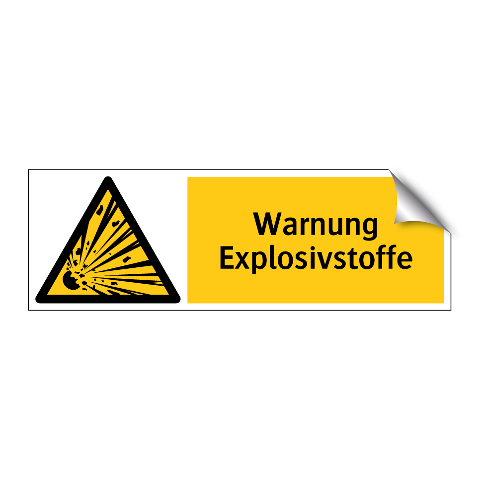 Warnung Explosivstoffe