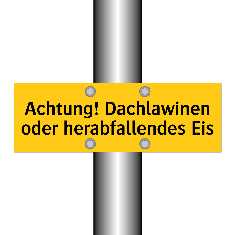 Achtung! Dachlawinen oder herabfallendes Eis