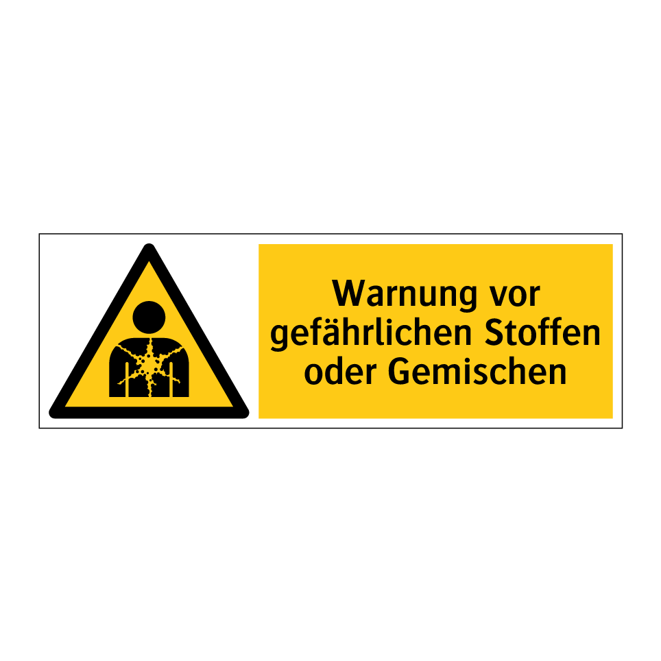 Warnung vor gefährlichen Stoffen oder Gemischen