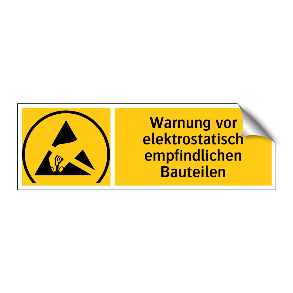 Warnung vor elektrostatisch empfindlichen Bauteilen