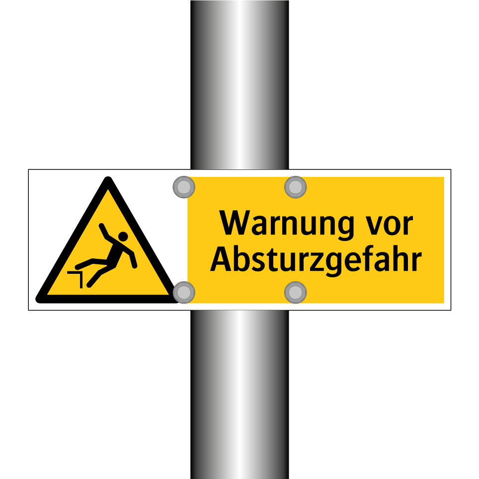 Warnung vor Absturzgefahr