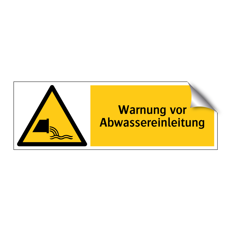 Warnung vor Abwassereinleitung