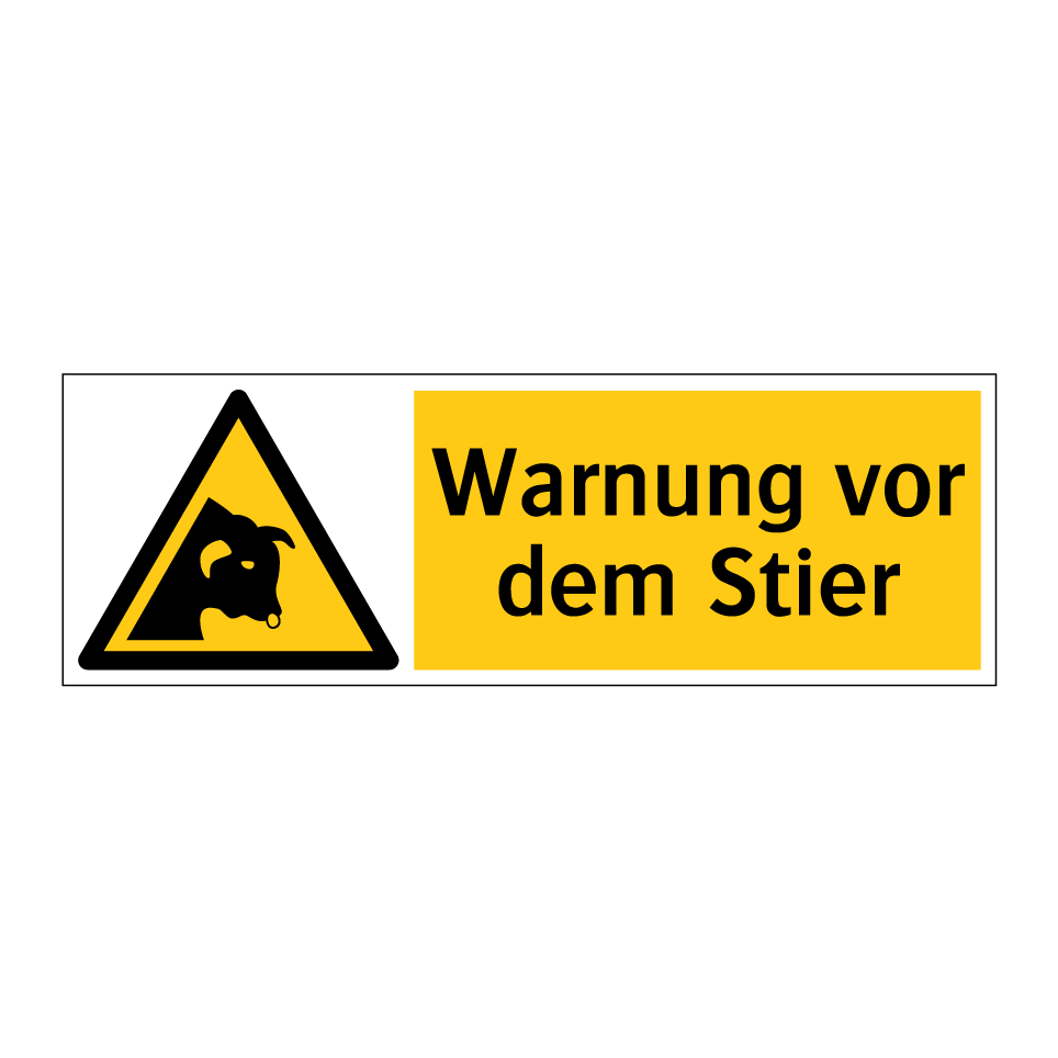 Warnung vor dem Stier