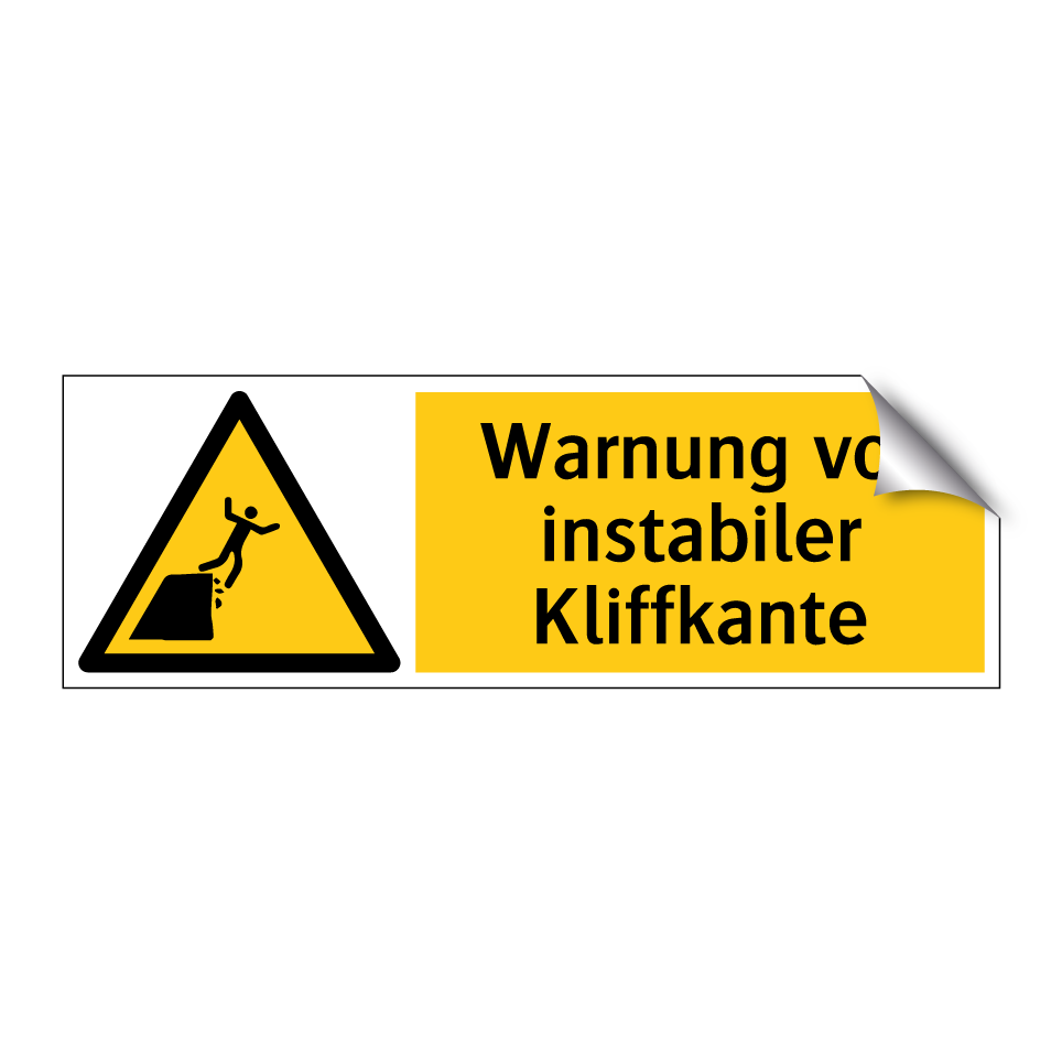 Warnung vor instabiler Kliffkante