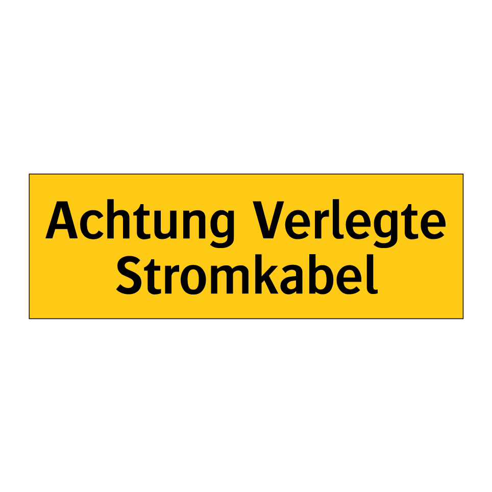Achtung Verlegte Stromkabel