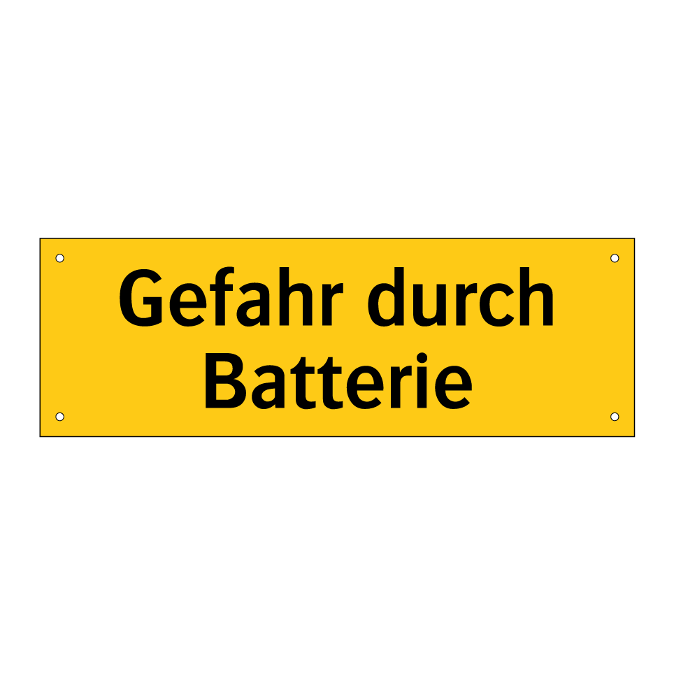 Gefahr durch Batterie