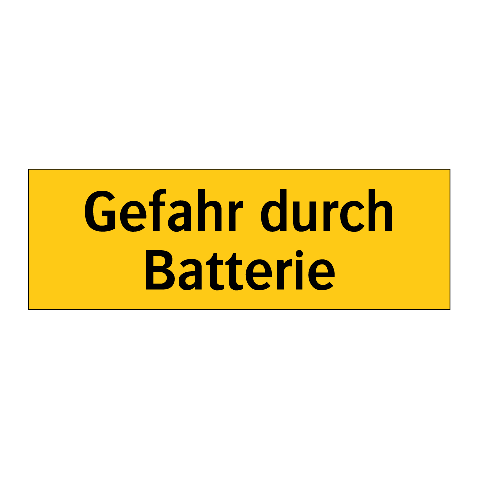 Gefahr durch Batterie