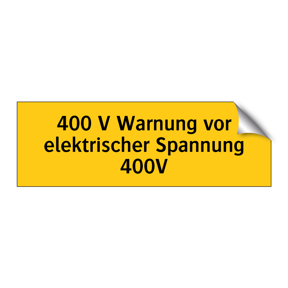 400 V Warnung vor elektrischer Spannung 400V