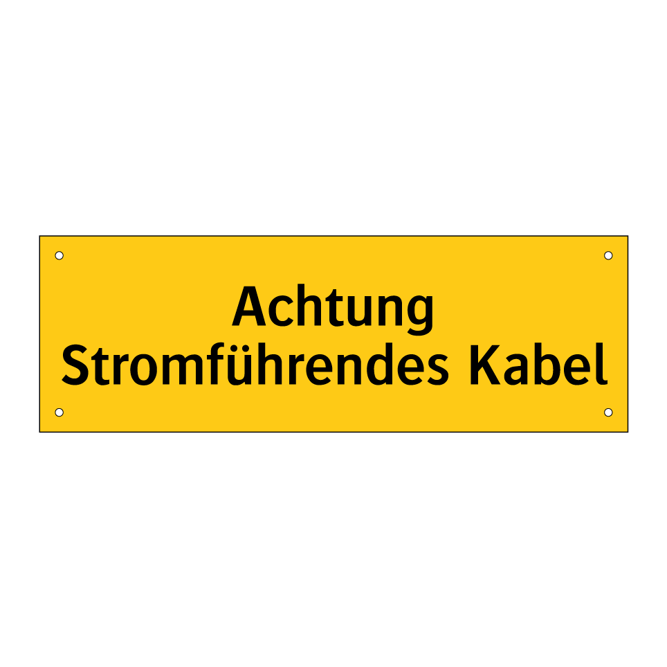 Achtung Stromführendes Kabel