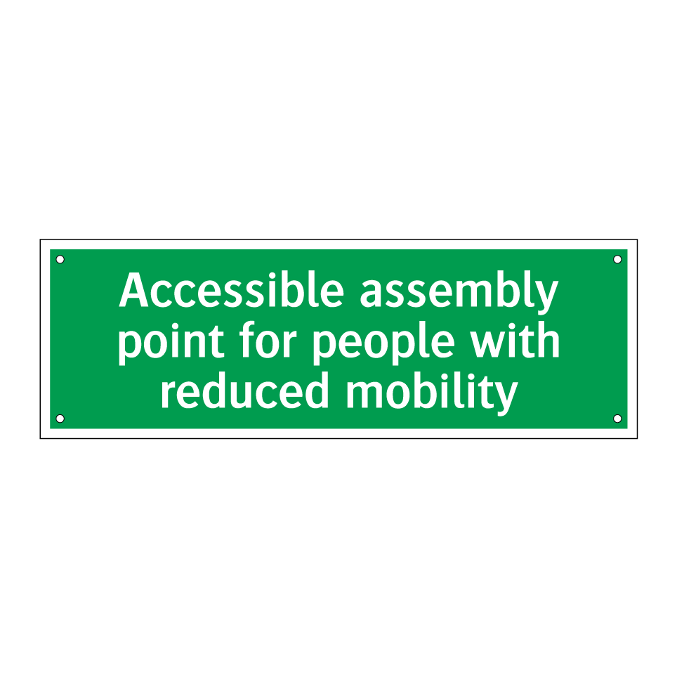 Accessible assembly point for people with reduced mobility