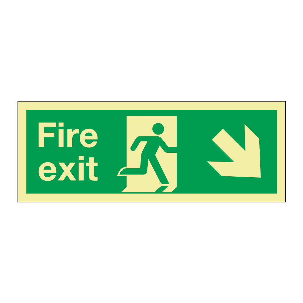 Fire exit down right