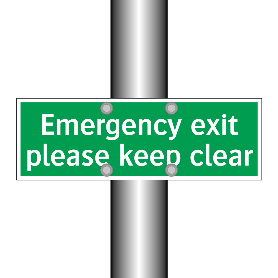 Emergency exit please keep clear