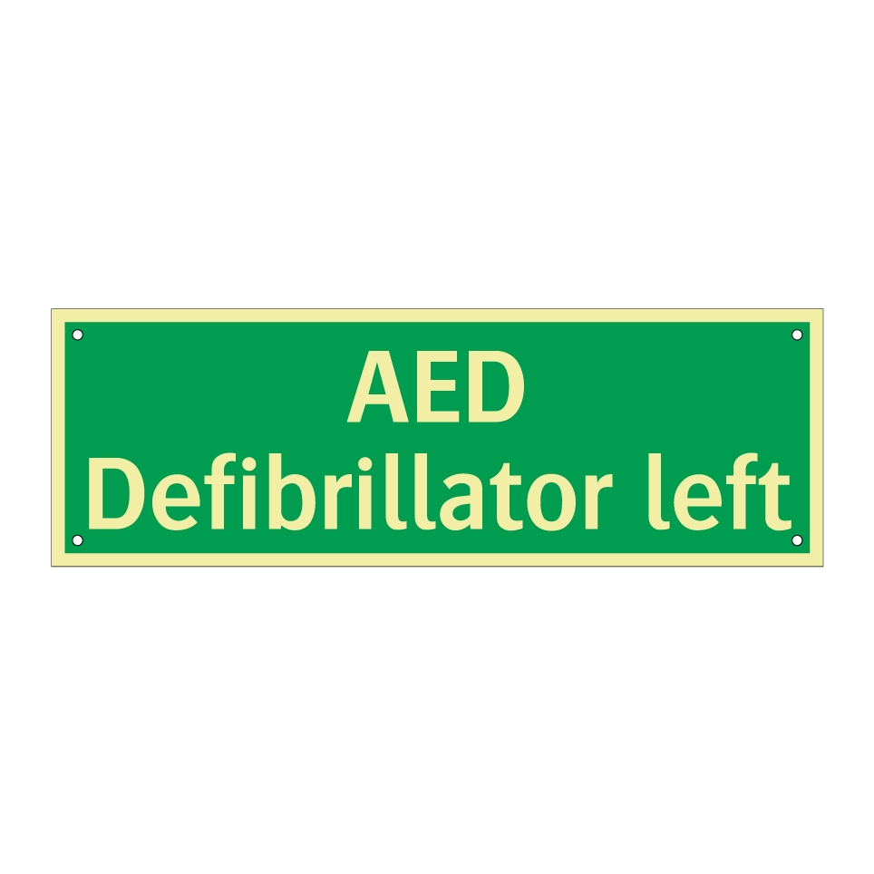 AED Defibrillator left
