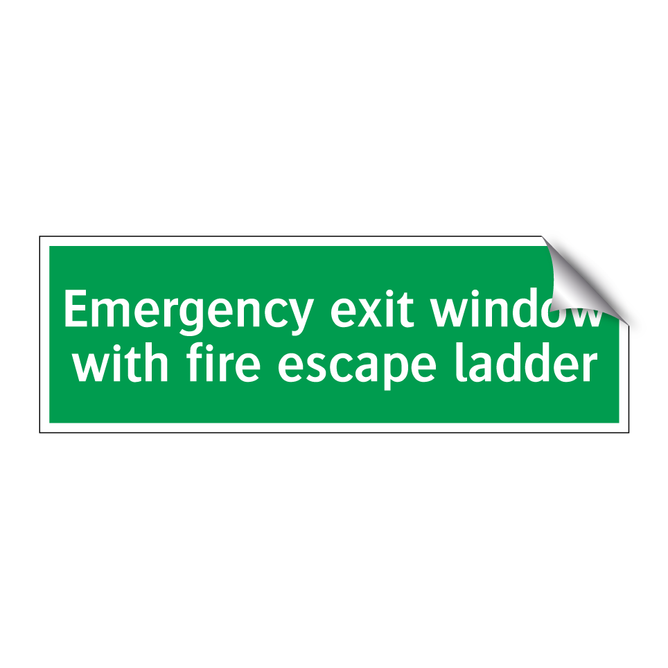 Emergency exit window with fire escape ladder